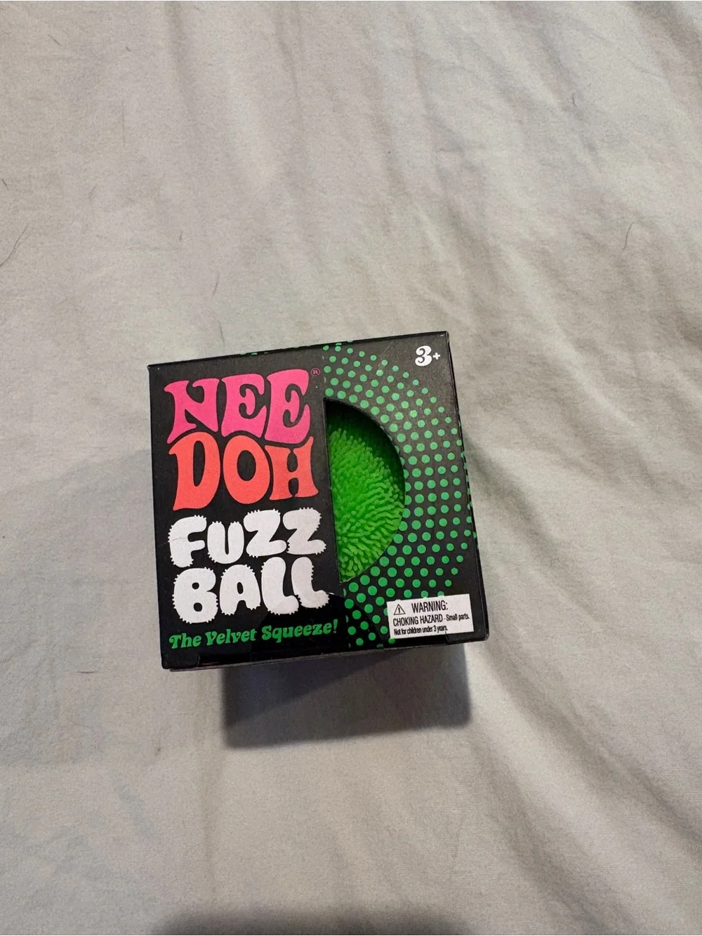 Needoh Fuzz Ball Velvet Squeeze - Green